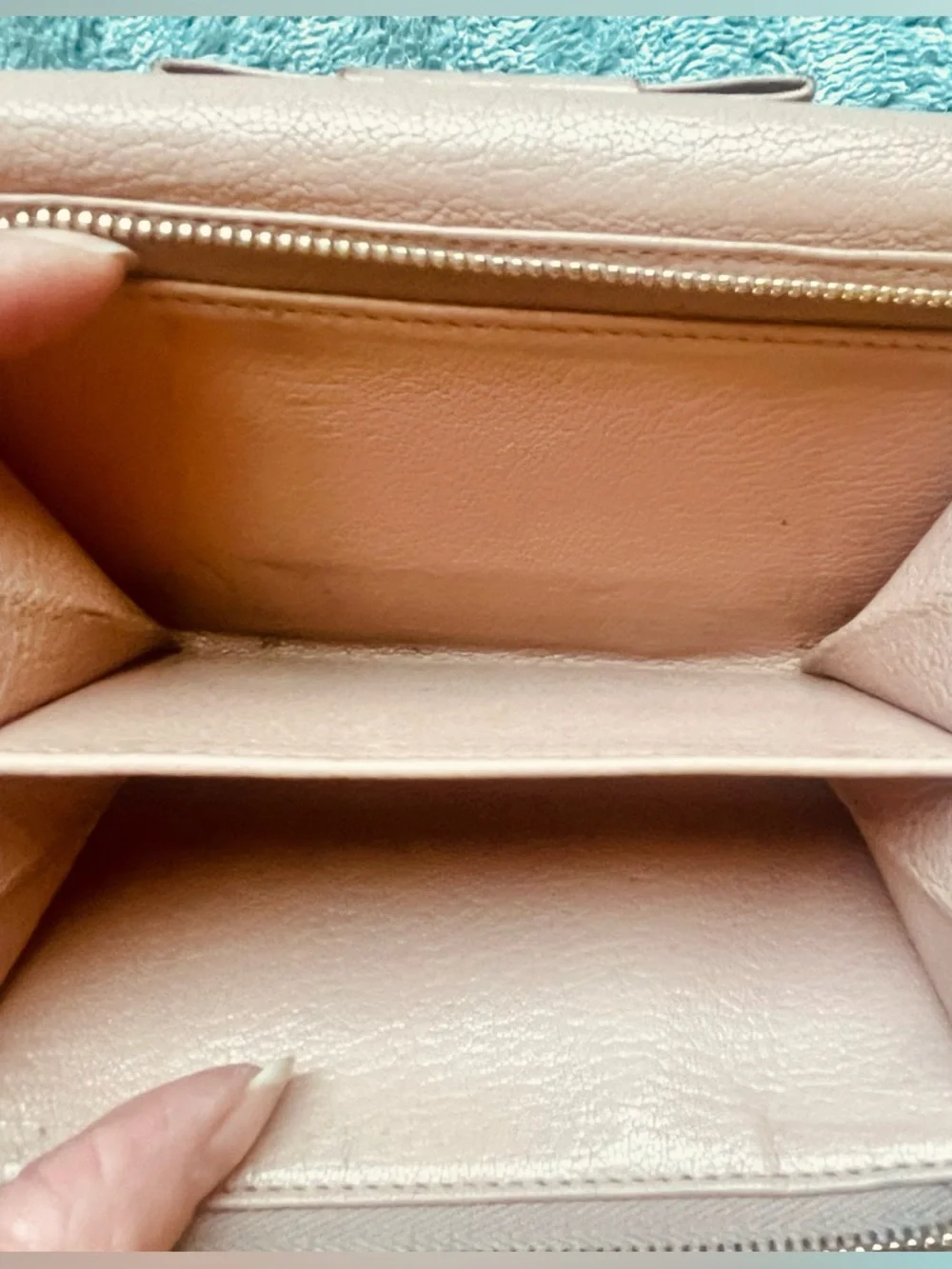 Miu Miu Madras Fiocco Trifold Wallet Blush Pink Leather Bow COA Authentic -GUC - Picture 5 of 15